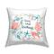 Stupell Industries Seas And Greetings Beach Botanical Wreath Throw Pillow, 18" x 18"
